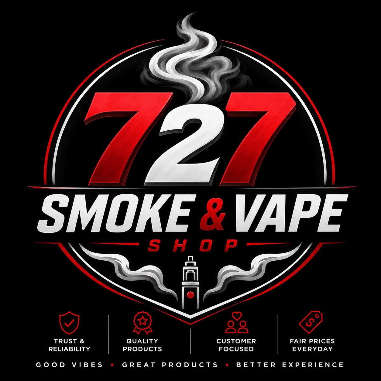 727 Smoke and Vape Shop logo